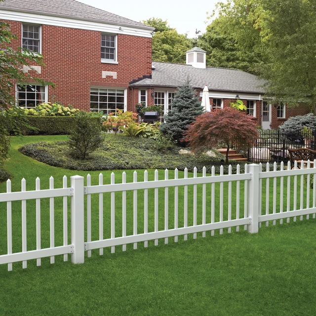 High-quality, easy-to-maintain vinyl privacy fence requires no staining