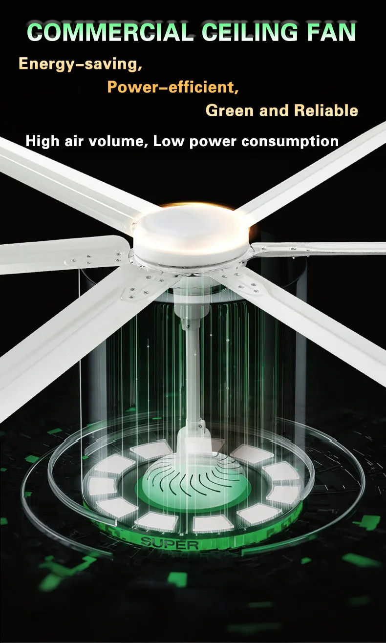 Led Ceiling Fan, 220 V, Steel - detail 16