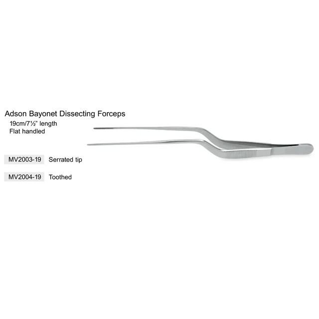 Adson Bayonet Dissecting Forceps 19cm 72 Length Micro Instruments