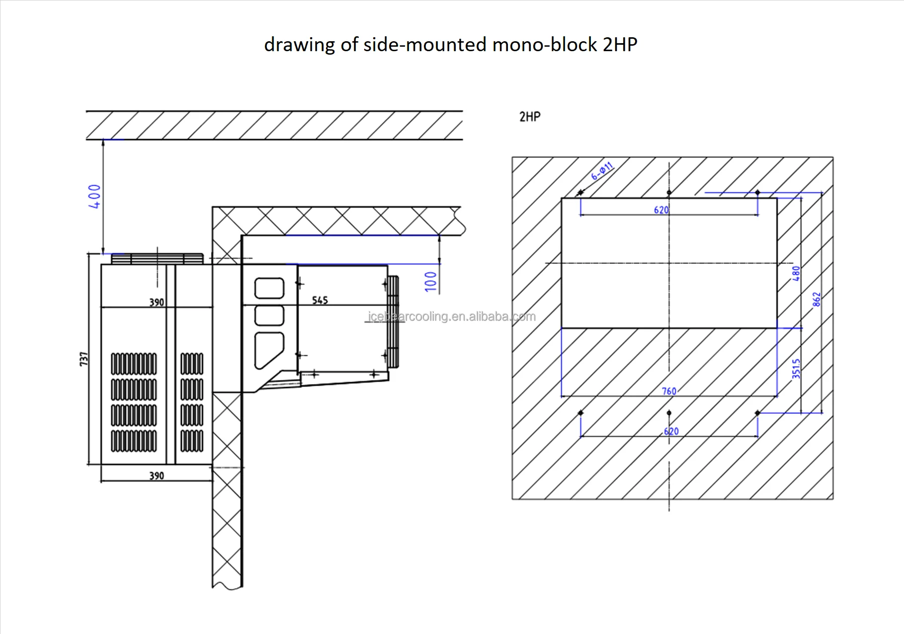 Icebear R404a 1hp, 1HP/2HP, Ceiling, Monoblock - detail 18