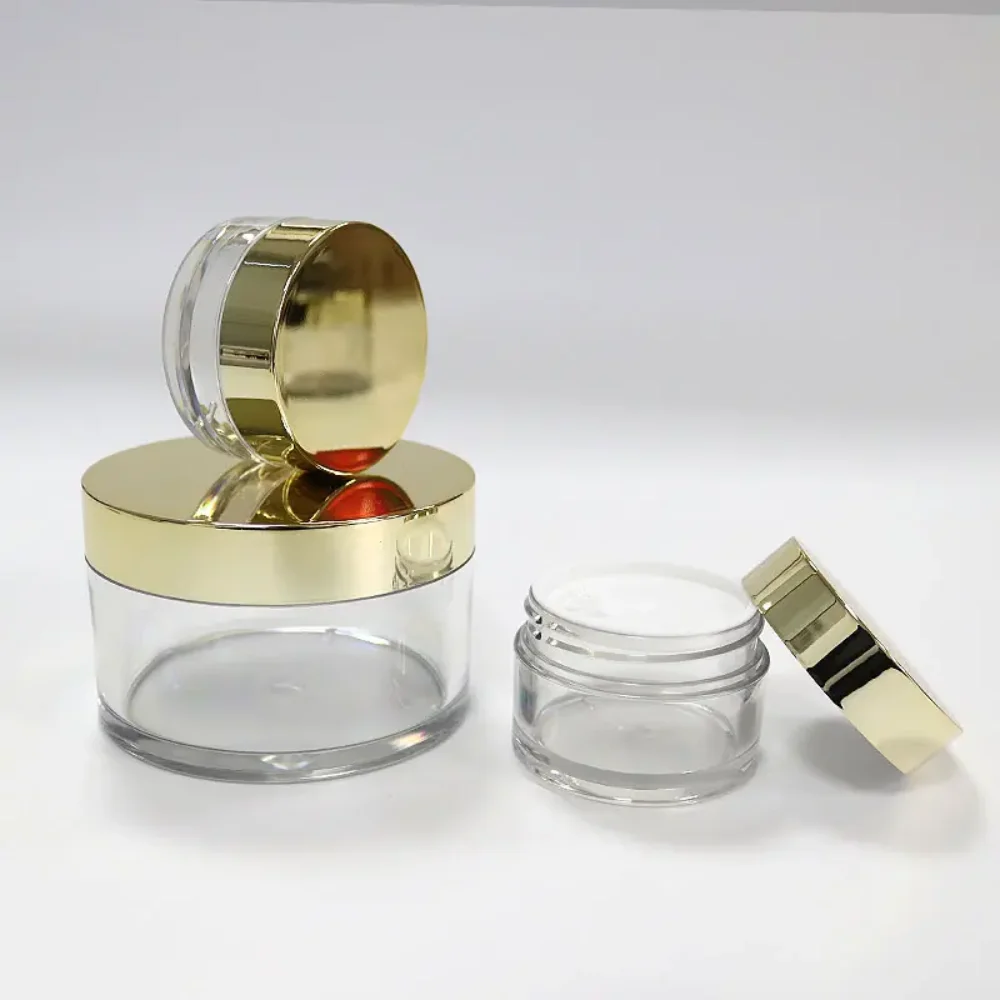 High Quality Cosmetic Jars Pet Cosmetic Jars With Plastic Plating Lids