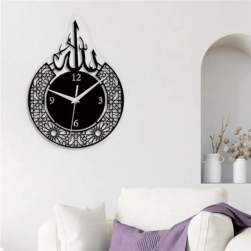 Ramadan Decorations 2022 Arabic Calligraphy Mirror Decorative Clock