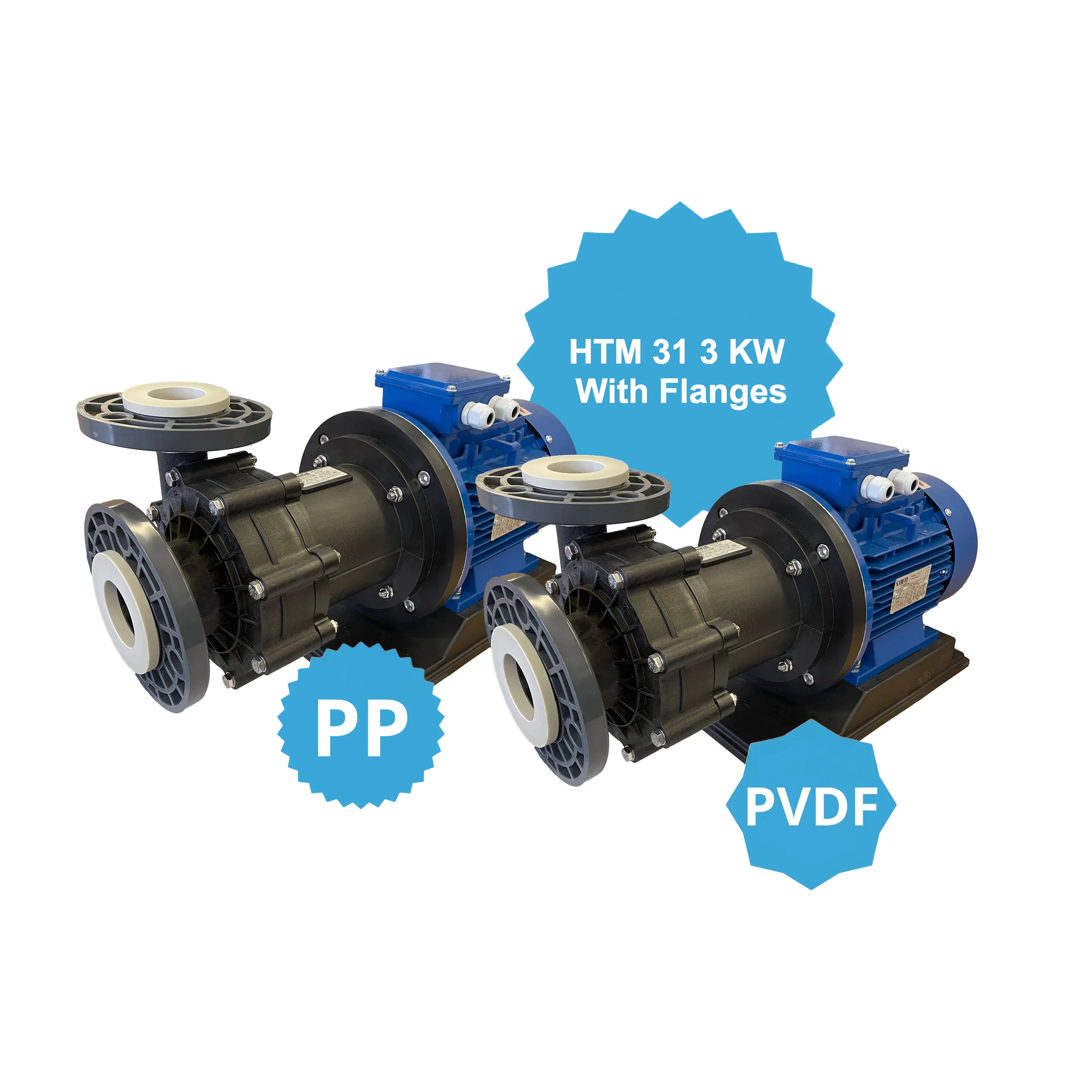 Centrifugal Seal Less Pumps Model Htm Pp Pvdf With Motor Kw Iec