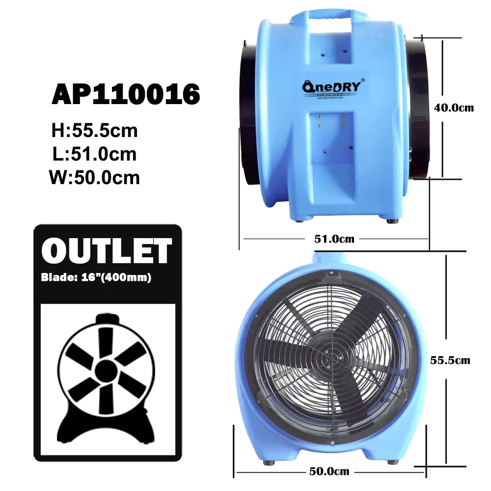 Stackable Blower, ONEDRY, 3-Phase, 20'', 000CFM - detail 10