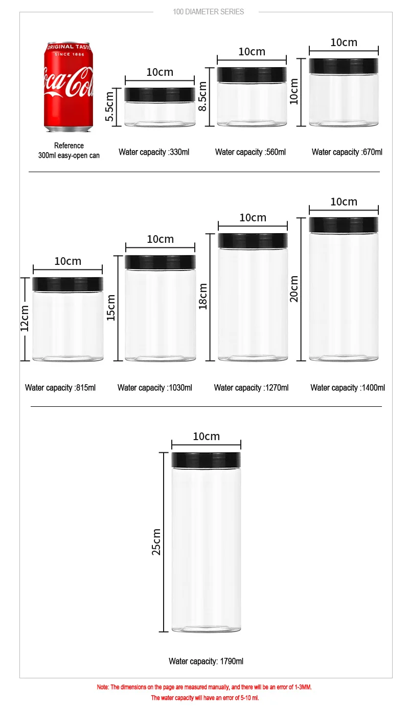 Wholesale Empty Different Capacity 50ml 80ml 100ml 120ml 150ml 200ml