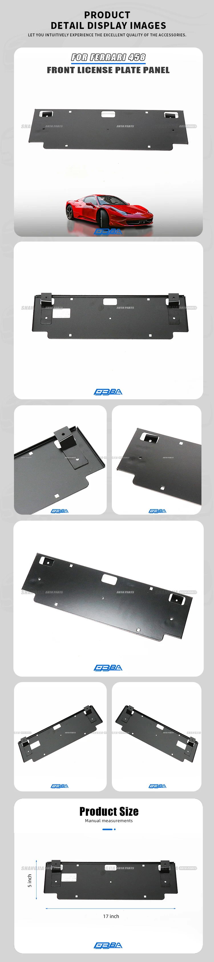 Iron Front Licence Plate Frame For Ferrari 458 Italia Speciale Spider 83435500 High Quality Car Plate Frame Waterproof supplier