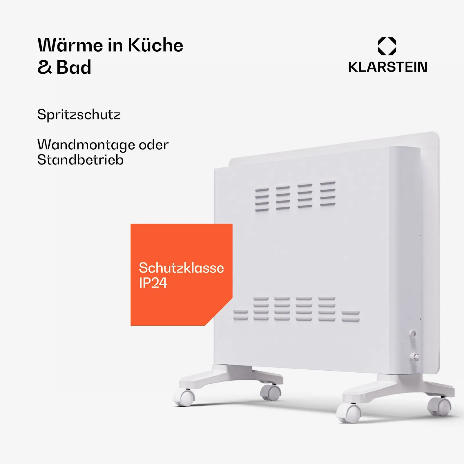 Smart Electric Convector Heater, 1500W, Wall, Portable, IP24 - detail 12