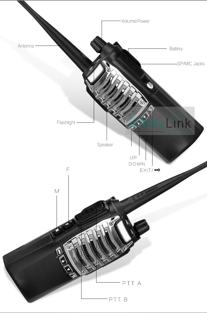 Baofeng UV-8D UHF Transceiver 400-480MHz Walkie Talkie BF-UV8D FM Ham Radio 16 Channels UV8D Two Way Radio