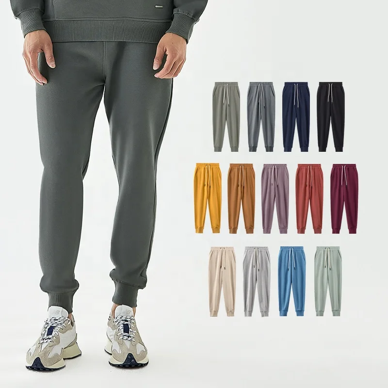 Customized Men Sweatpants With Elastic Ankles Wholesale Oem Fashion Puff Print Plus Size Men's Pants