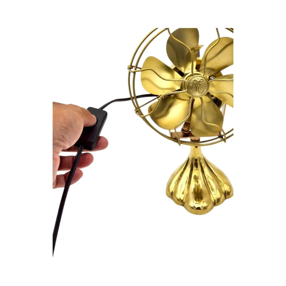 Table Fan, 6", Brass - detail 6