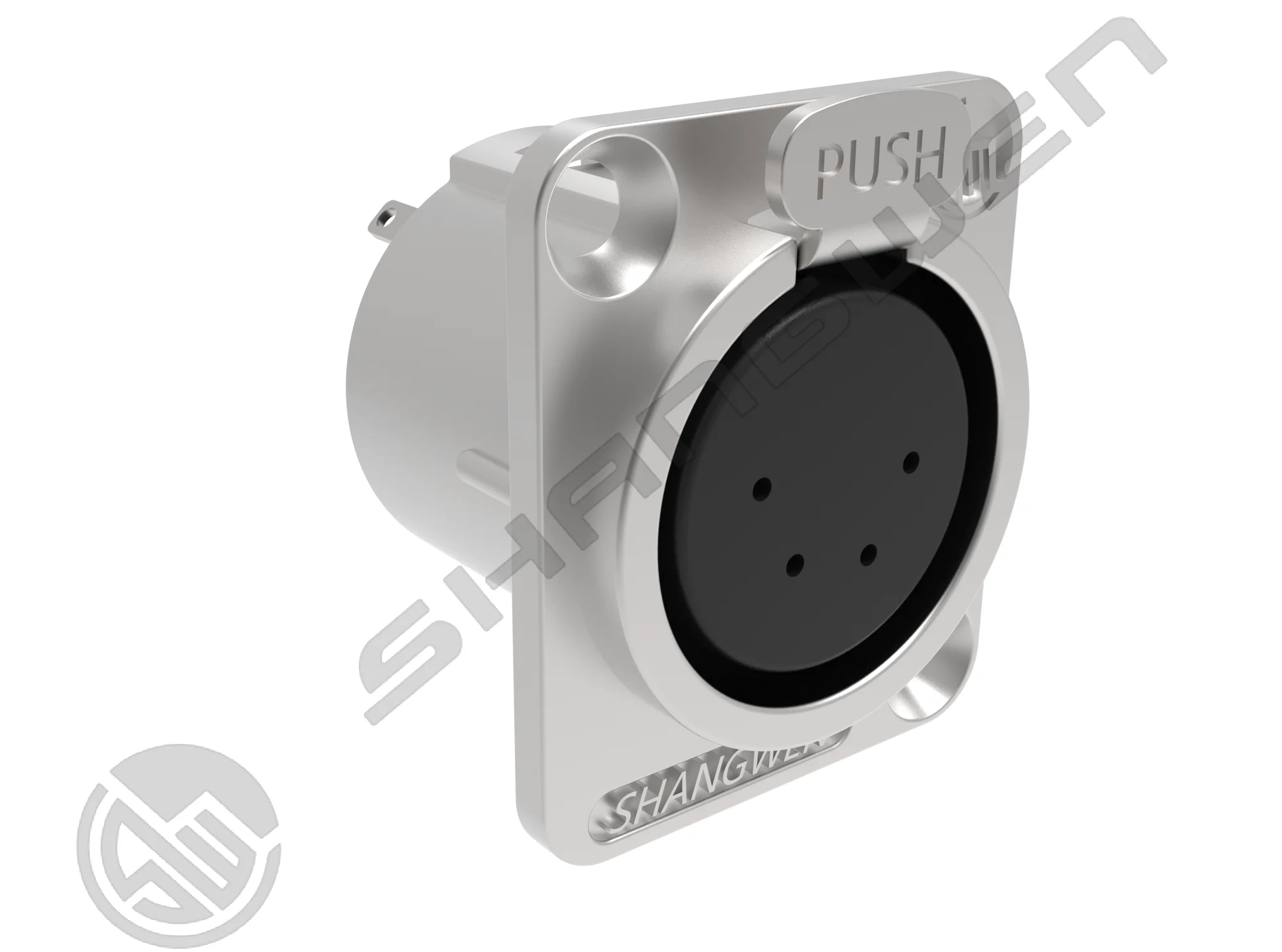 New IP40 Indoor Audio Video Cable Connector XLR 4 Pin Female Socket with Solder Adapter and Jack Lead Cable Zinc Alloy Housing