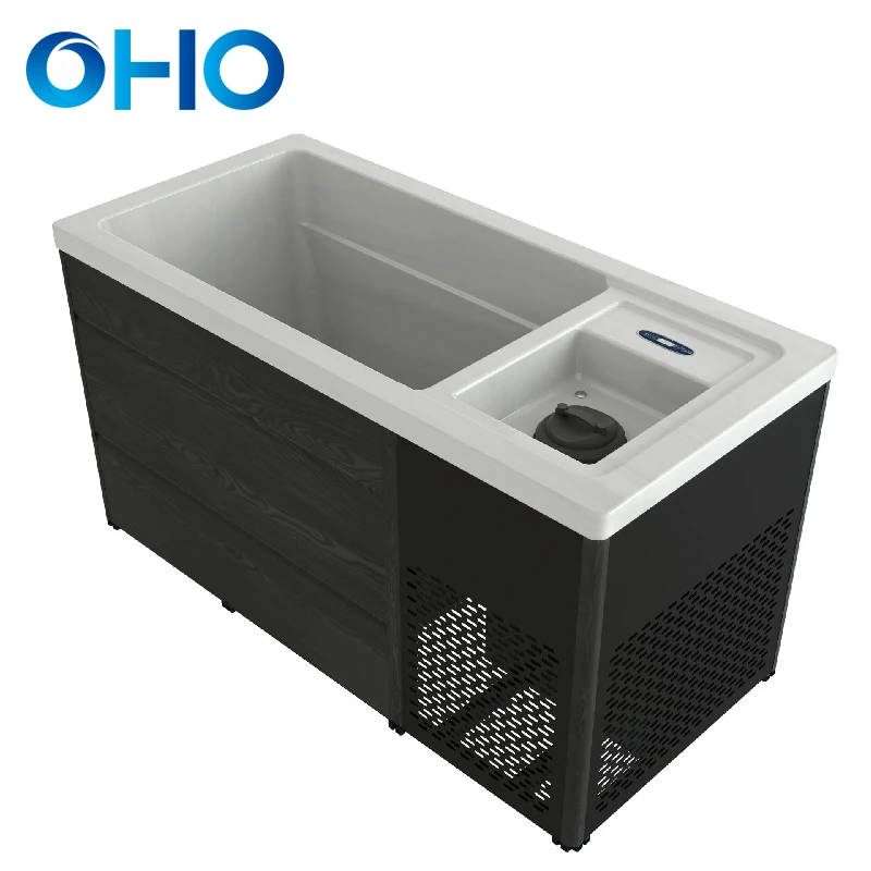 OHO Customized Logo Acrylic Cold Plunge Athlete Ice Bathtub Built In Ozonator and Chiller- OHO Customized Logo Acrylic Cold Plunge Athlete Ice Bathtub Built In Ozonator and Chiller-