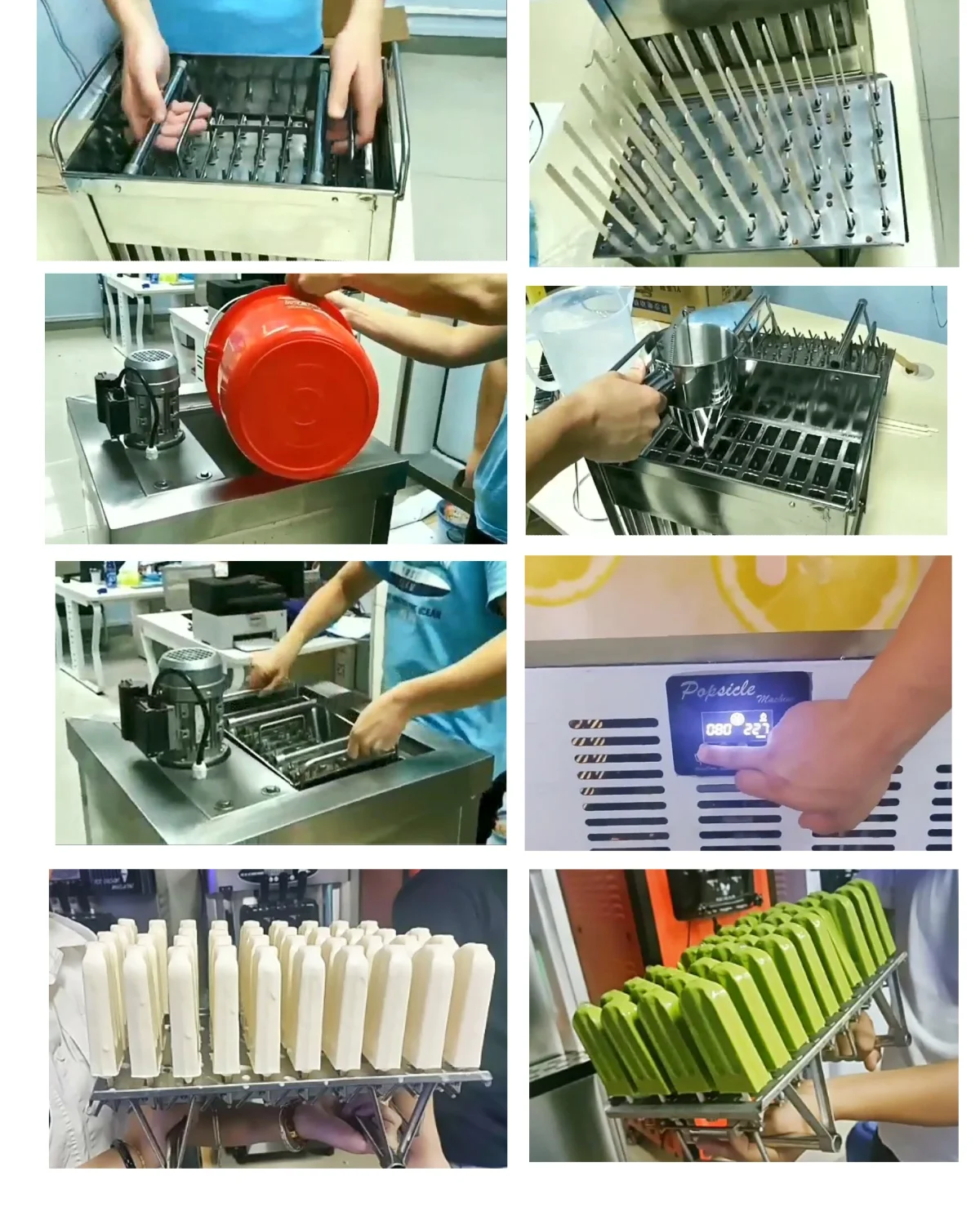 Commercial Automatic stick ice lolly pop cream bar loly gola lollipop candy freezer molds popsicle making machine maker for sale