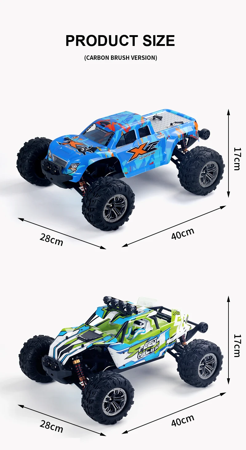 RTR Rugged RC Truck 1:12 Scale 35km/h High-Speed Car with Metal Frame & 2.4Ghz Remote Off-Road Adventure Gift for Teens & Adults