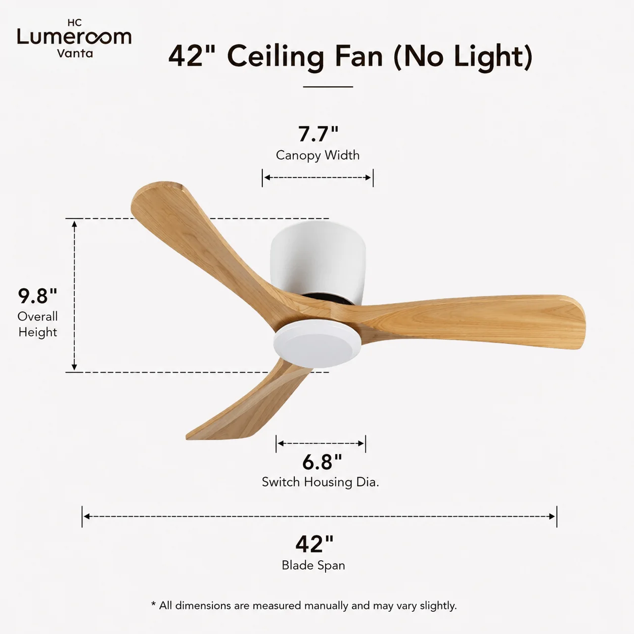 Ceiling Fan, USA, 35W(0.05hp), Wood+Metal - detail 10