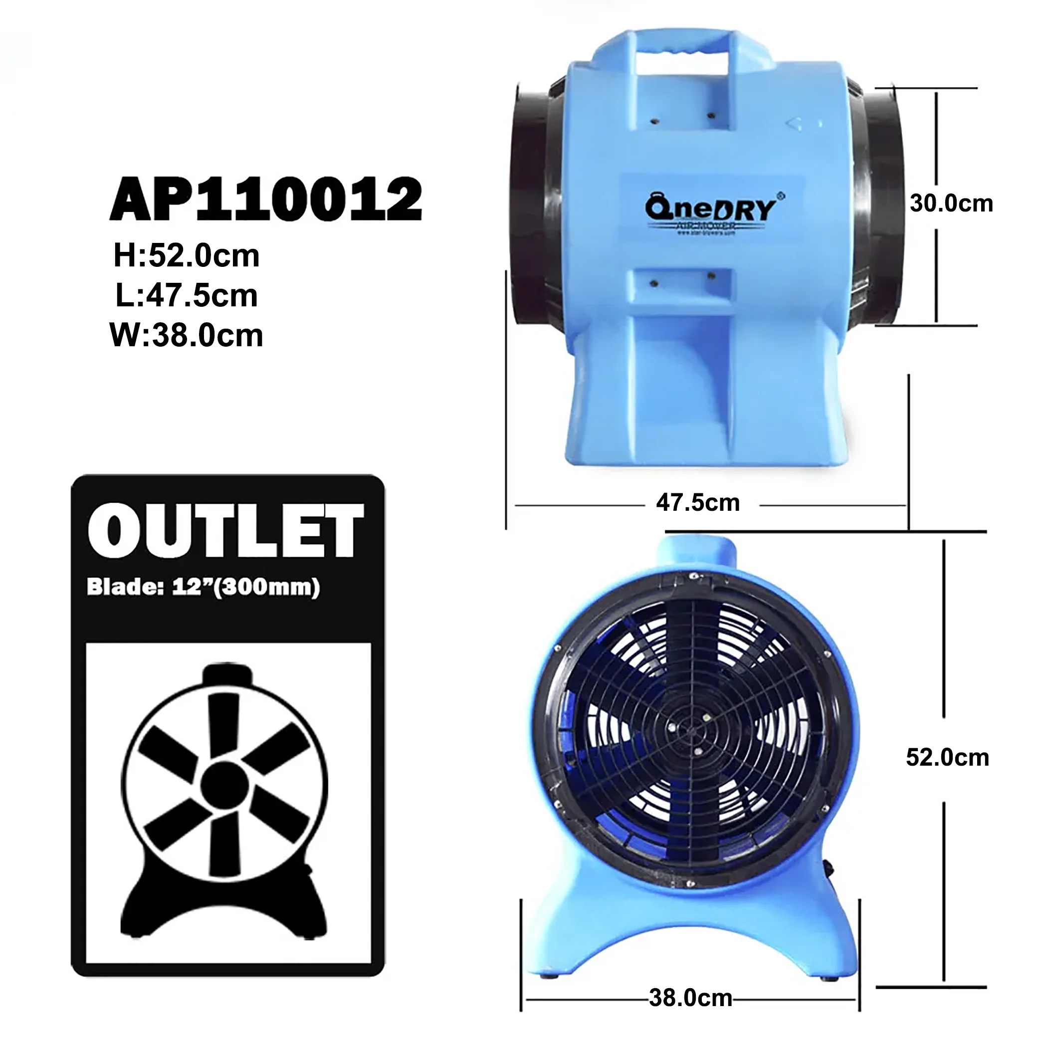 Stackable Blower, ONEDRY, 3-Phase, 20'', 000CFM - detail 8