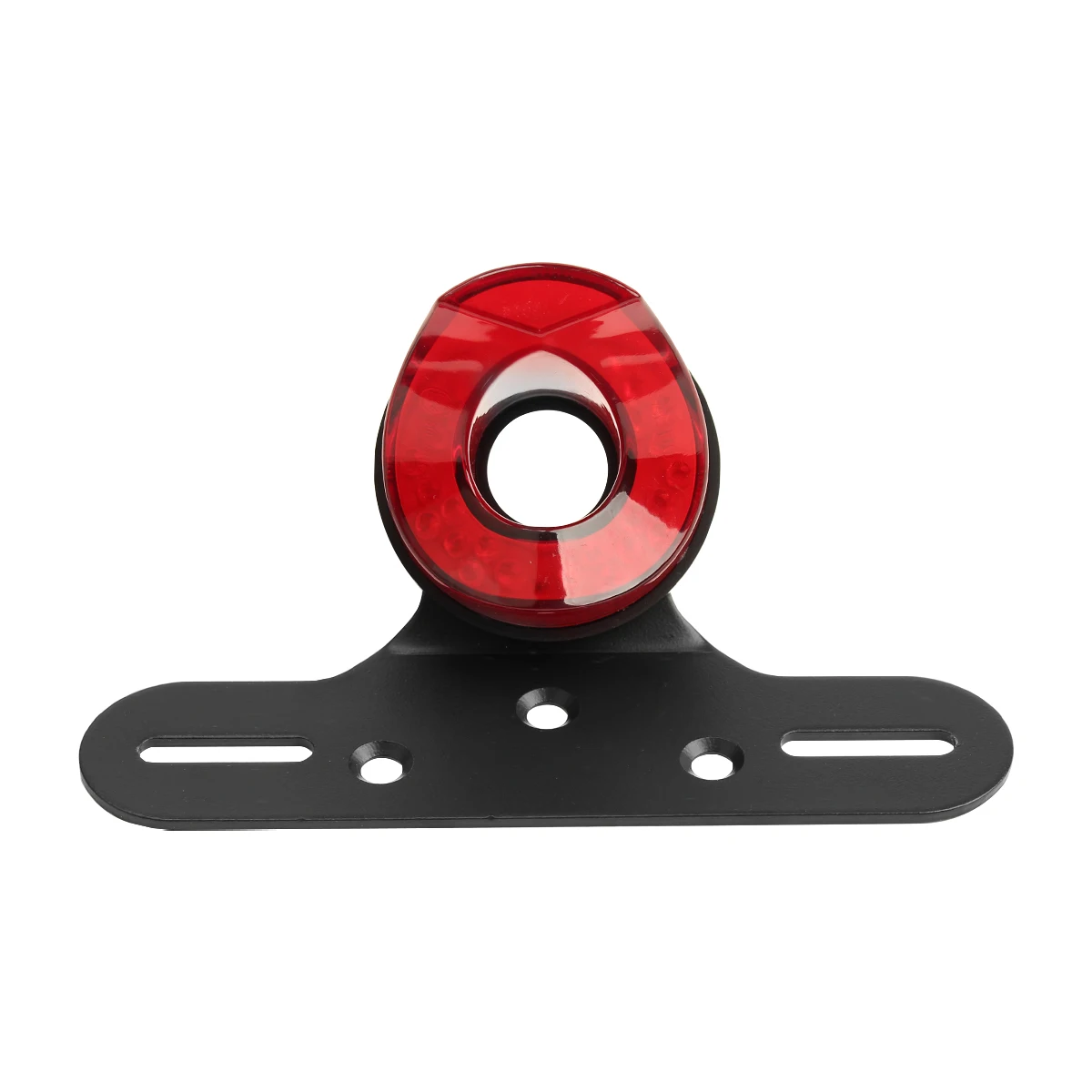 Universal 12V LED Tail Light with Red/Smoke Lens and 1 Year Warranty for Motorcycles