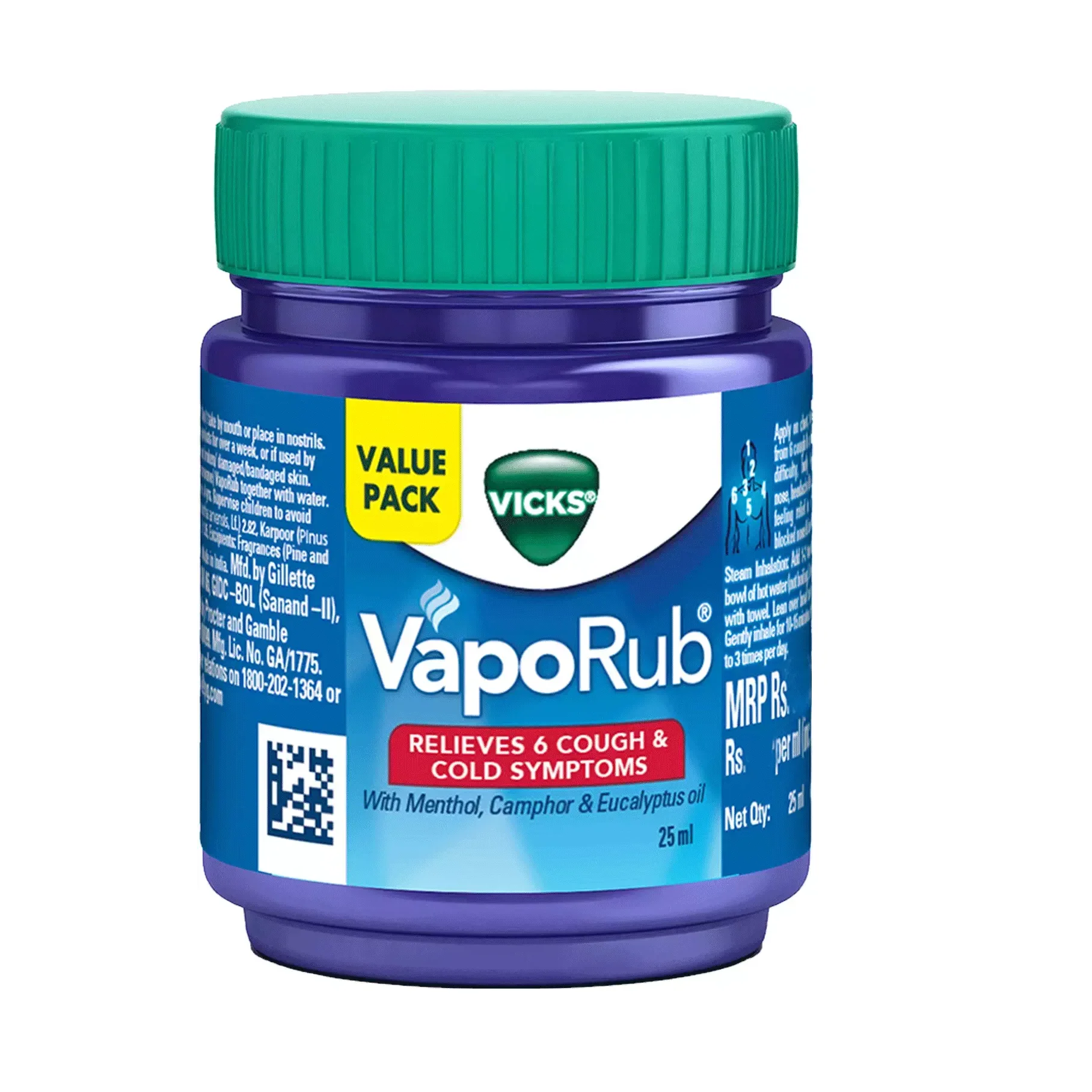 Vicks Vaporub Ointment Vaporizing Blocked Nose Cough Nasal Headache