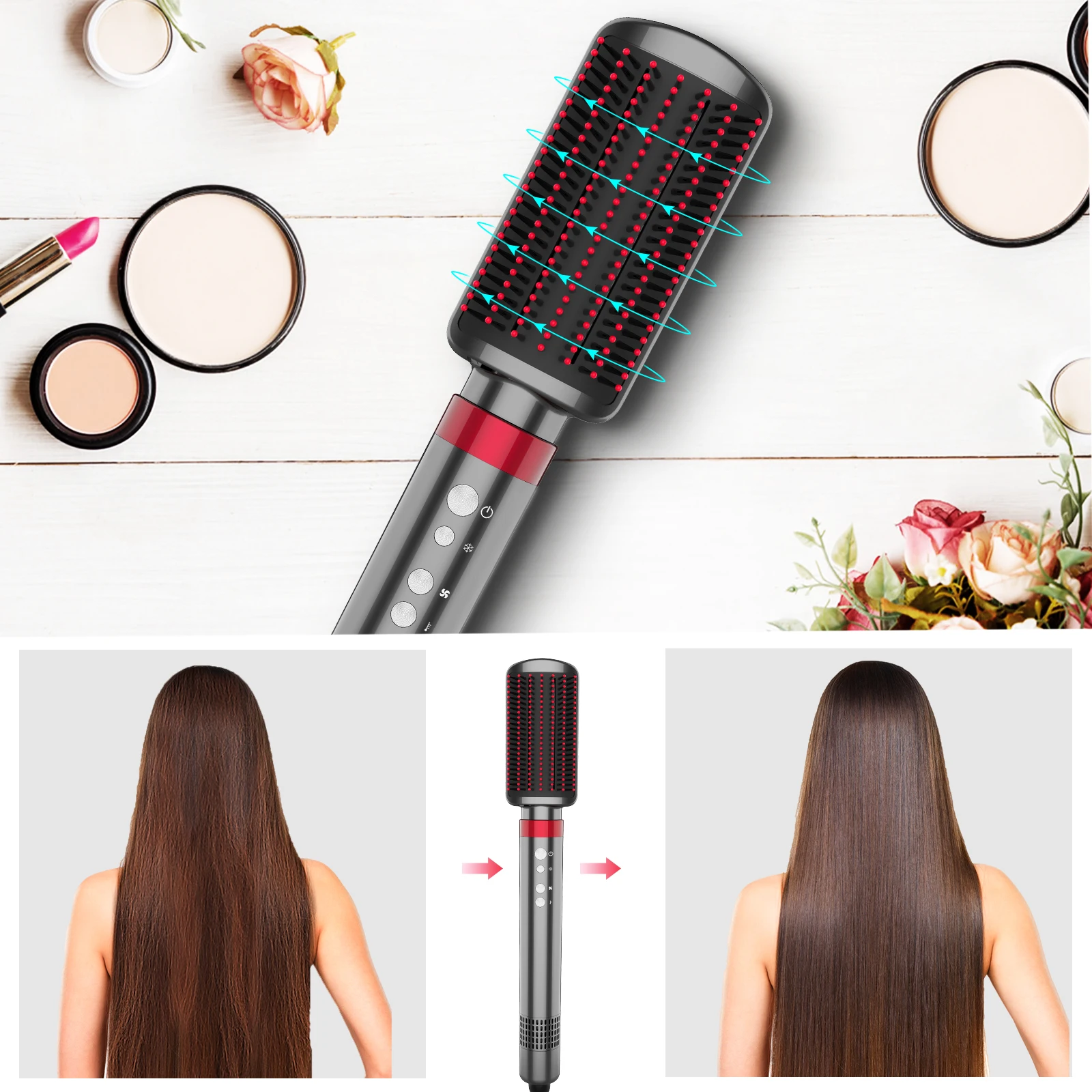 7 In 1 Hair Styler And Dryer One Step Volumizer Hot Air Brush Styler