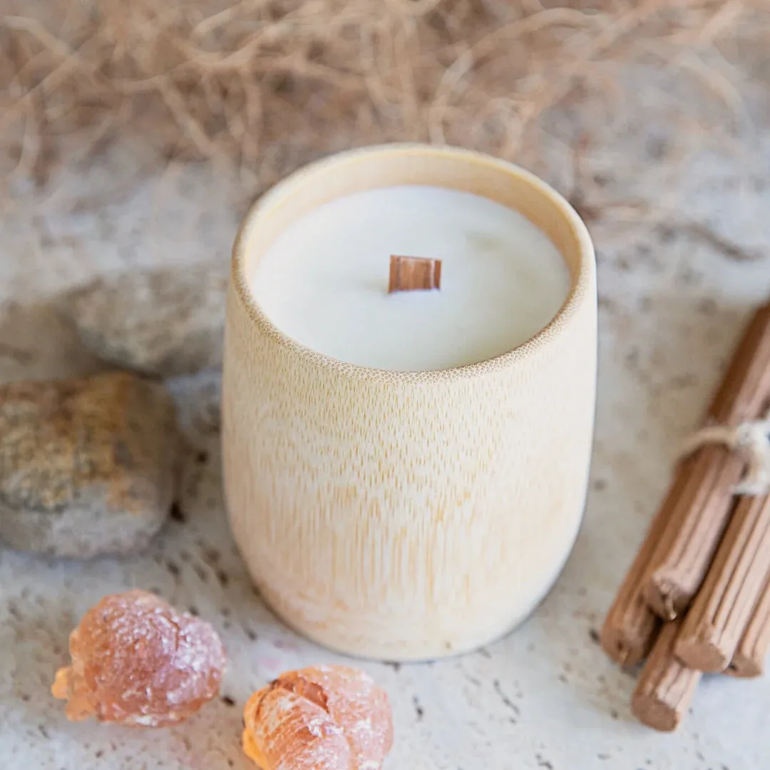 Unique Style Bamboo Candle Cups Bamboo Cup Scented Or Unscented Candles