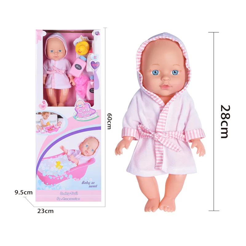 EPT New Children pretend play kids doll toys 12 Inch pee doll toys lovely newborn baby shower play set baby doll toys