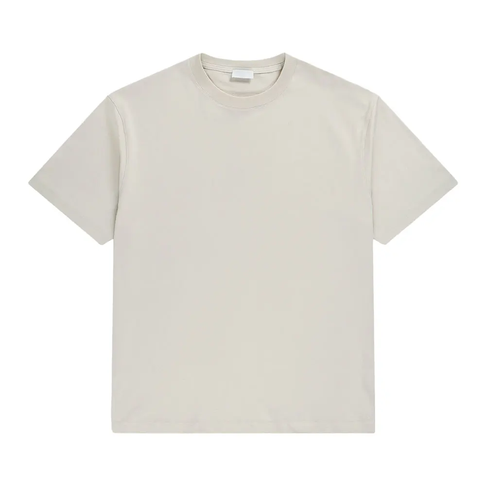 OEM Customization Men 100% cotton 250 gsm blank T shirts  Oversized drop shoulder heavyweight crew neck tee shirts for summer