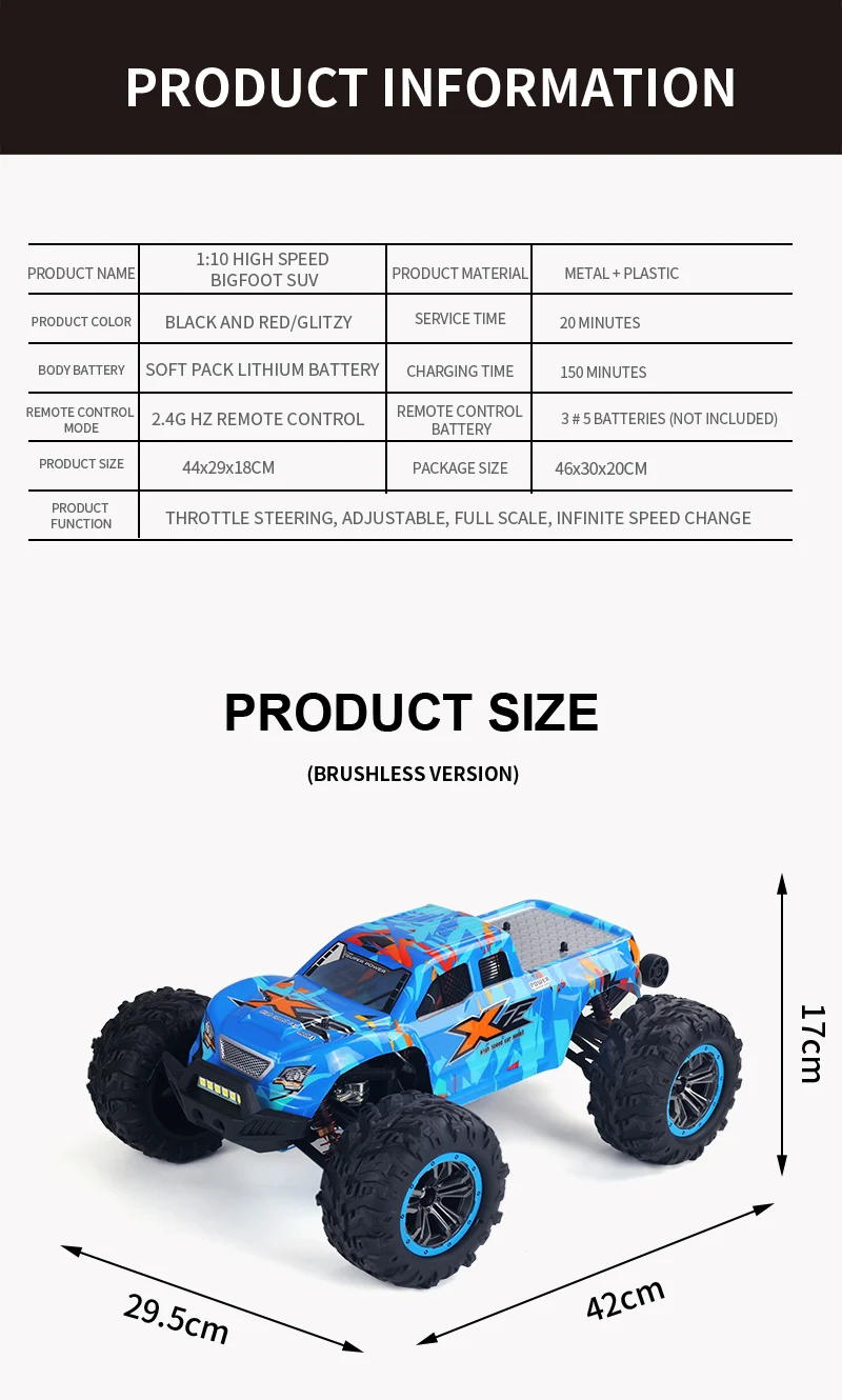 RTR Rugged RC Truck 1:12 Scale 35km/h High-Speed Car with Metal Frame & 2.4Ghz Remote Off-Road Adventure Gift for Teens & Adults