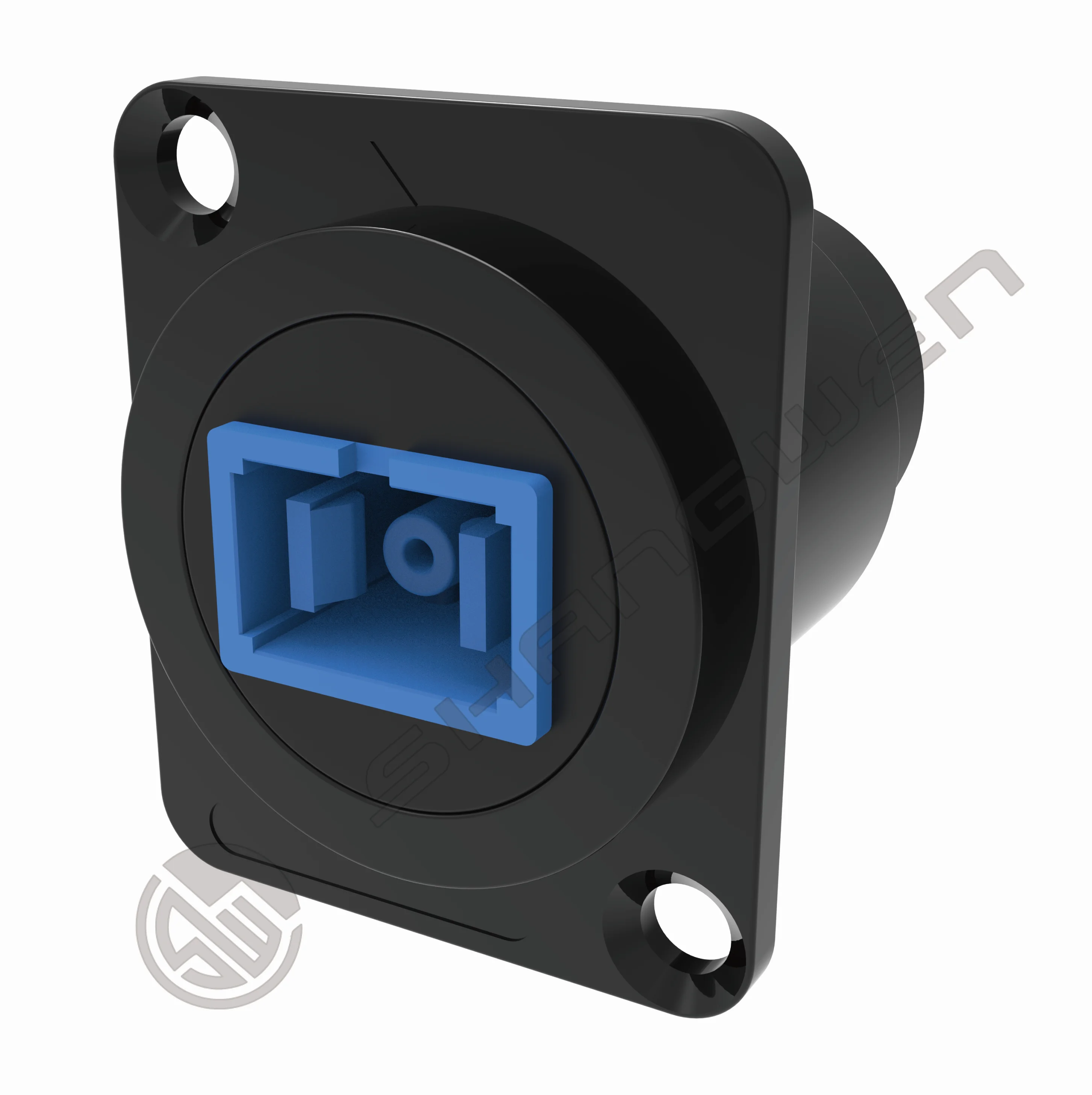 Silver Single Mode Network Female to Female SC USB Coupler Round SC Fiber Optic Panel Mount Coupler Adapter Zinc Alloy Housing