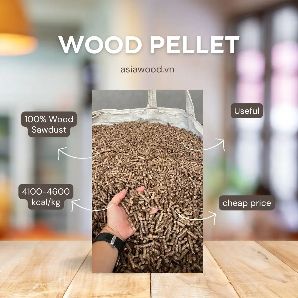 Hot Sale Biomass Pellet Fuel Natural Pine Wood Pellets From Vietnam