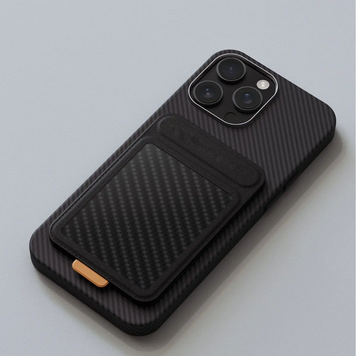 product magnetic mount with card holder genuine carbon fiber phone case for iphone 17 laudtec-8