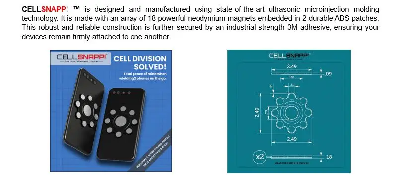 Cellsnapp Wholesale Mobile Phone Cases Dual-Cellphone Carrier & Utility, 2 Phone Case, Dual Phone Holder Fits All Smartphones A2571584e20bf437ba02c0fcf774ae2c2Y