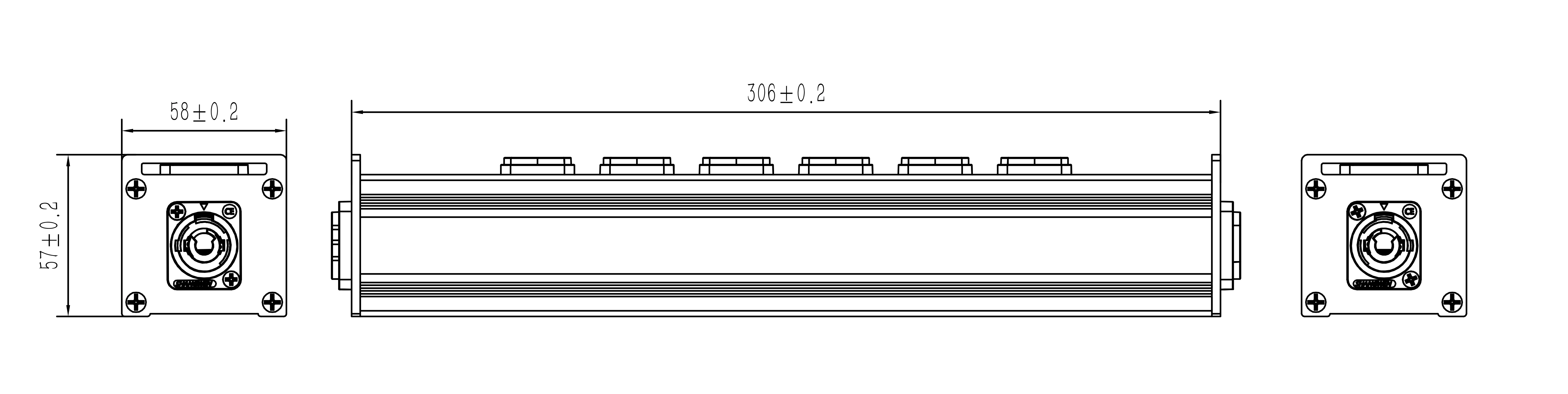 6-Channel PowerCON Outdoor Power Distribution Equipment PowerCON 4 6 Sockets IP44 Level Copper Contact Audio Output