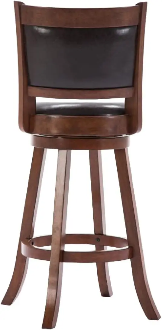 Ball Cast Swivel Pub Height Barstool 29 Inch Seat Height Cherry