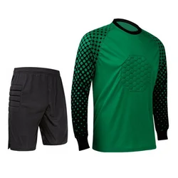 Men Boys Football Jersey Custom Goal Keeper Long Sleeves Tracksuit kids and Adult Football Uniform 2023 goalkeeper Tracksuit