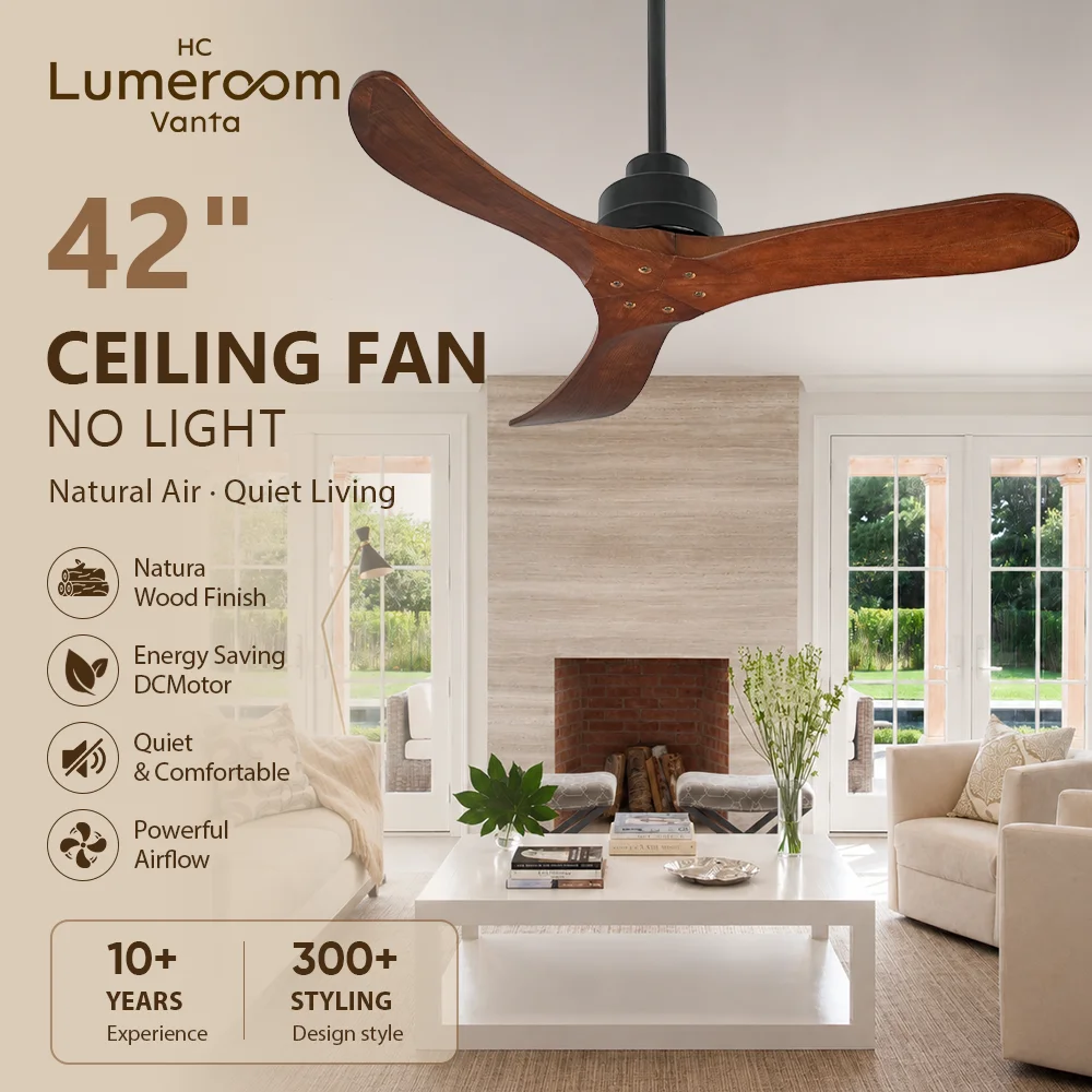 Ceiling Fan, USA, 35W, Solid Wood + Metal - detail 2