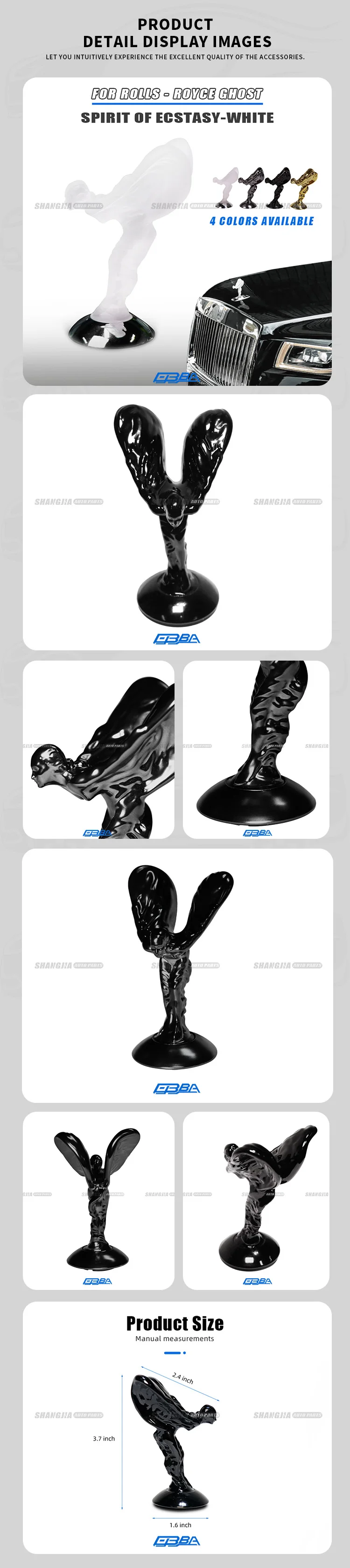 product silica composite standing logo for rolls royce cullinan dawn ghost phantom wraith 51137307270 flying goddess logo stand design539751506175444-3