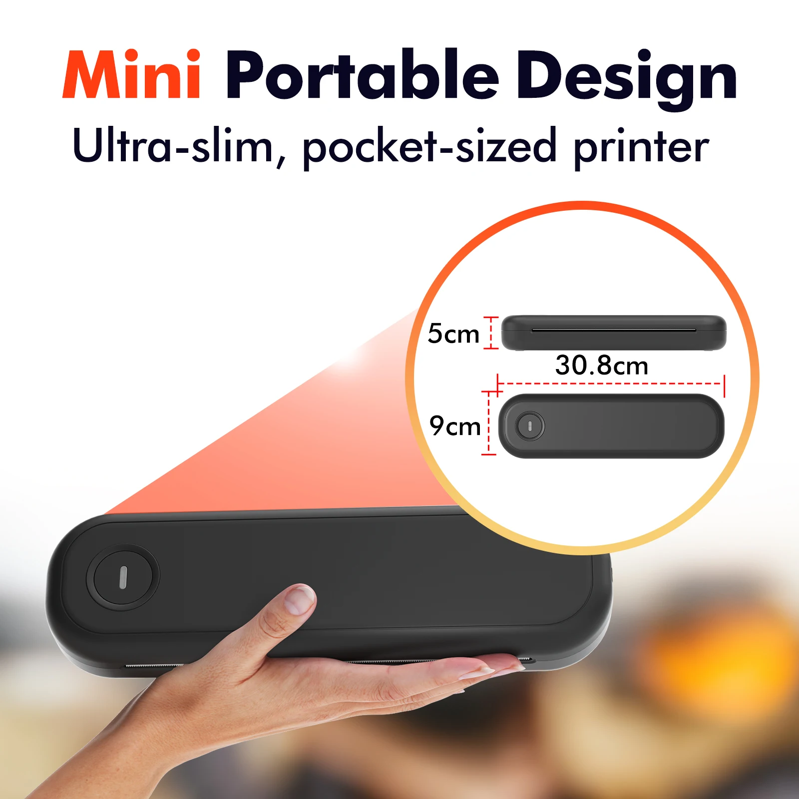 LUCK JINGLE Bluetooth USB Powered Thermal A4 Portable Printer for Mobile Phone Computer1