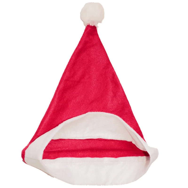 Custom Logo Wholesale High Quality Christmas Festival Hats Polyester Breathable Winter Season Comfortable Santa Hats OEM