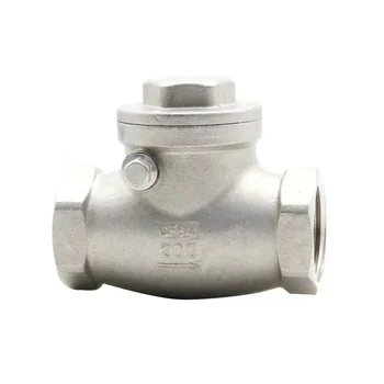 High-Quality Stainless Steel Swing Check Valve, Female Thread, Horizontal Use, 1/2"-4", OEM/ODM Service