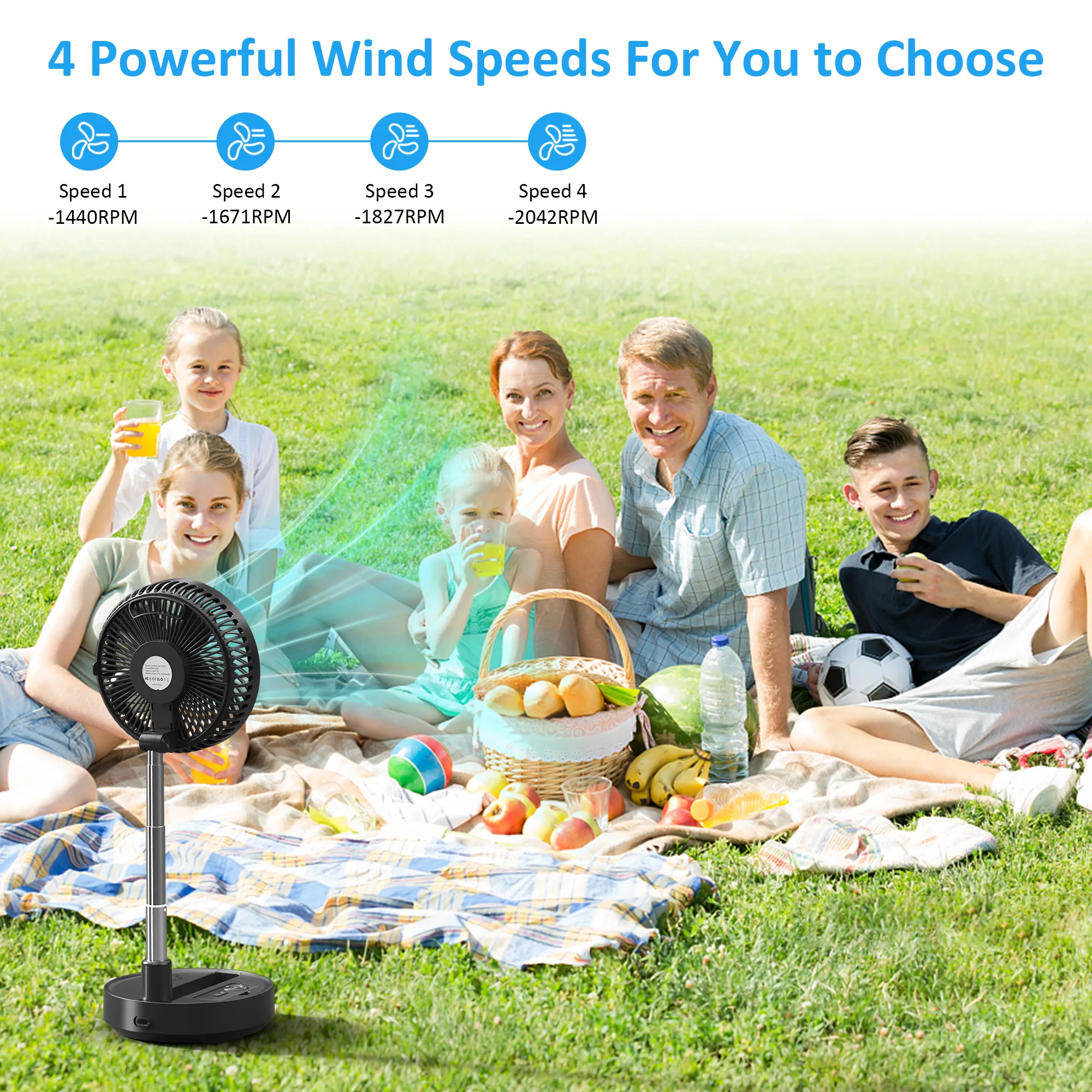 Table Fan, USB, 5V, Battery - detail 20
