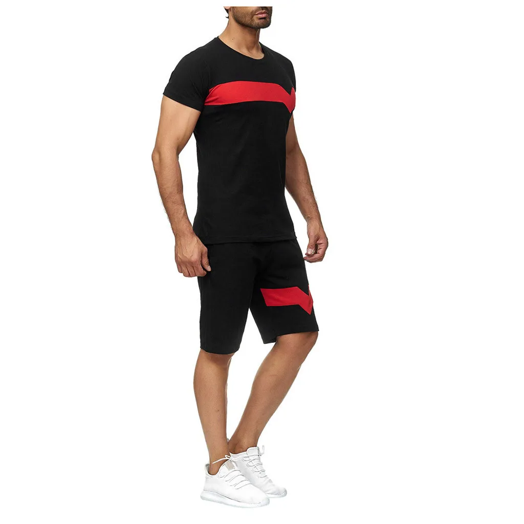 Wholesale Men summer Shorts Set fashion men's T Shirt and short set