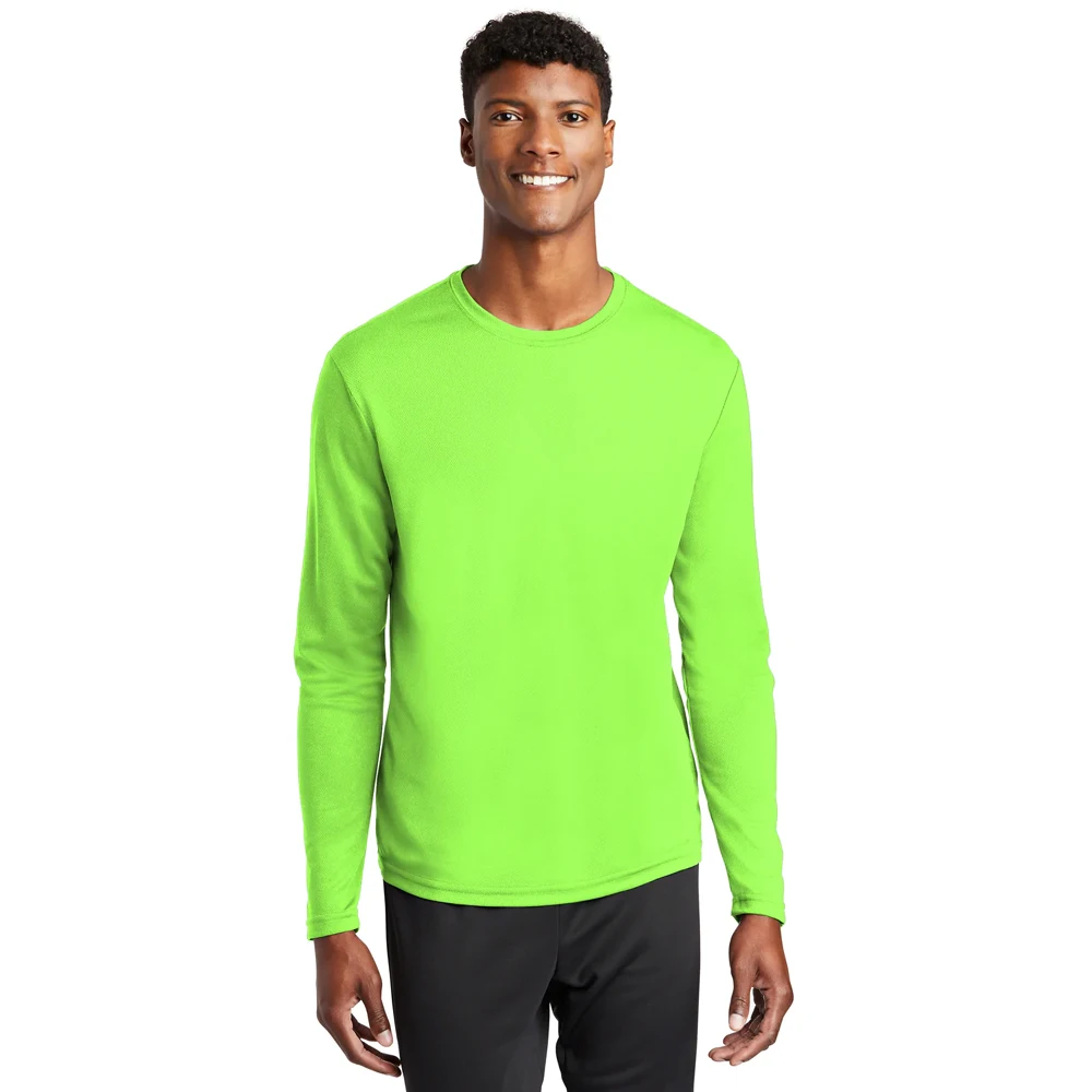 pond jukbeen wasmiddel Mens Competitor Moisture Wicking Long Sleeve Crewneck T-shirt - Neon Green  - Buy 100% Polyester Athletic Men's Fitted Long Sleeve Performance T-shirt  Royal Blue,Moisture Wicking Mens Long Sleeve Workout Shirts Quick Dry