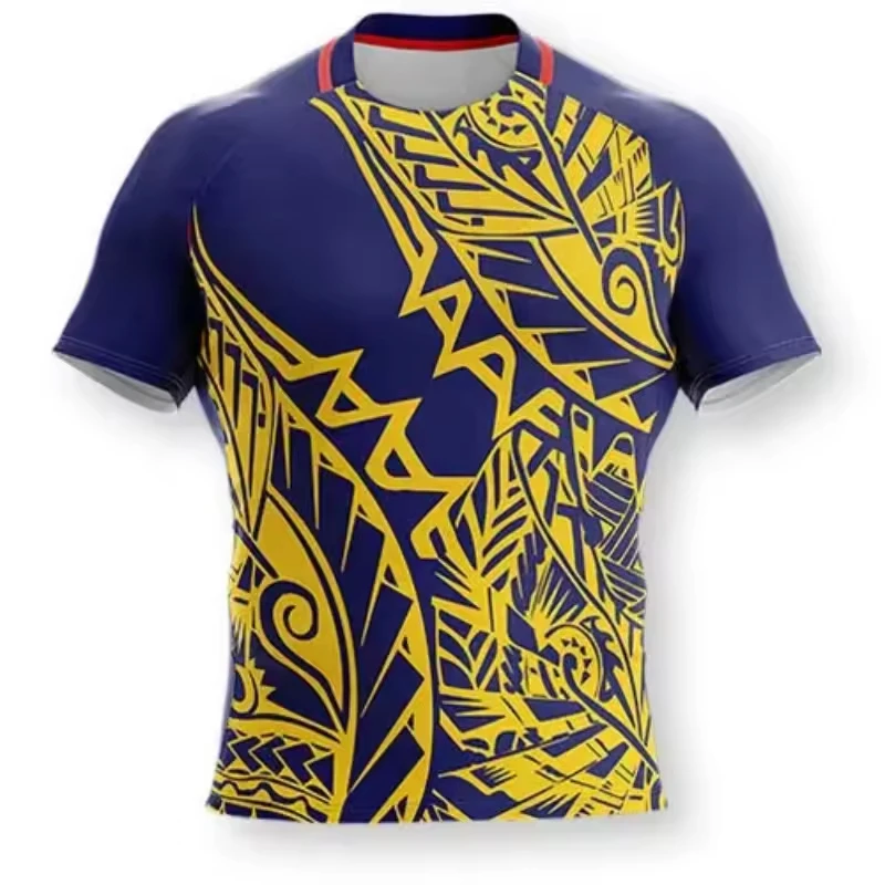 Rugby Uniforms Men S Oem Sublimation Custom Training Clothes Blue Sport