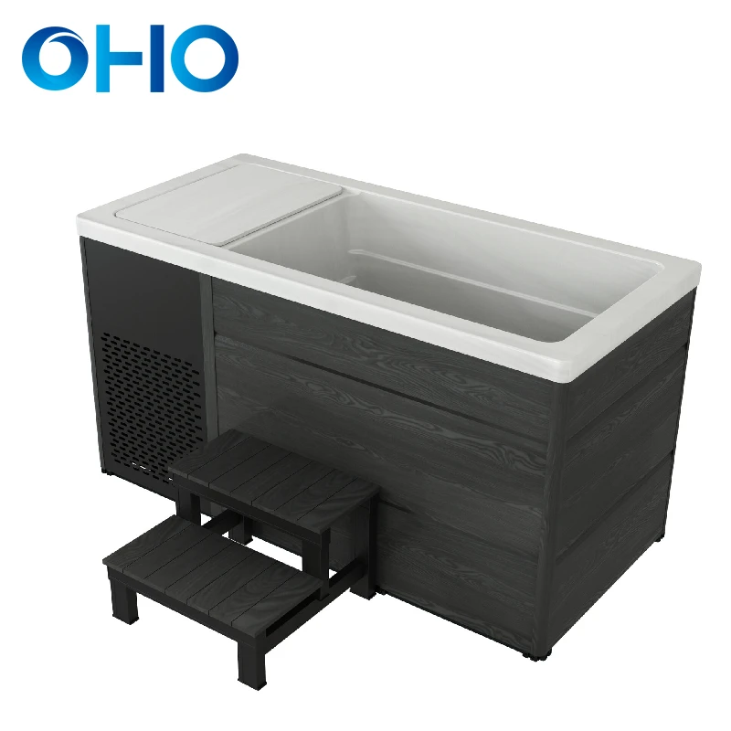 OHO Customized Logo Acrylic Cold Plunge Athlete Ice Bathtub Built In Ozonator and Chiller- OHO Customized Logo Acrylic Cold Plunge Athlete Ice Bathtub Built In Ozonator and Chiller-