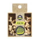 New Goods Factory 30pcs In Box Eco-friendly Wooden Combination Creative Office Stationery Fixed Hook Cork Pushpin