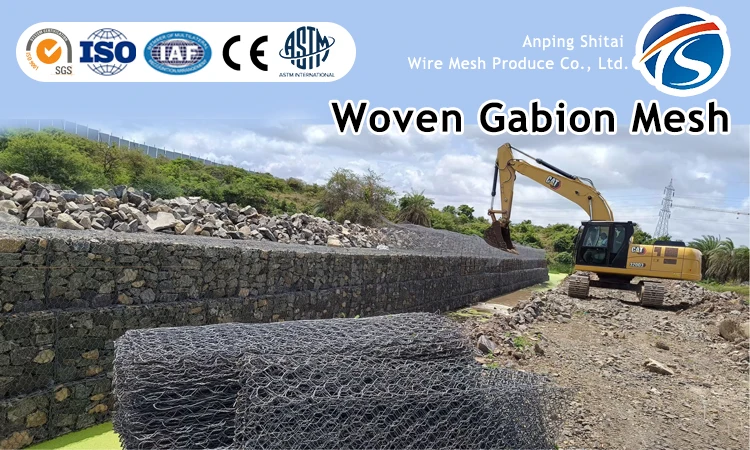 Customizable Woven Wire Mesh Gabion Basket For Garden Iron Wire Mesh