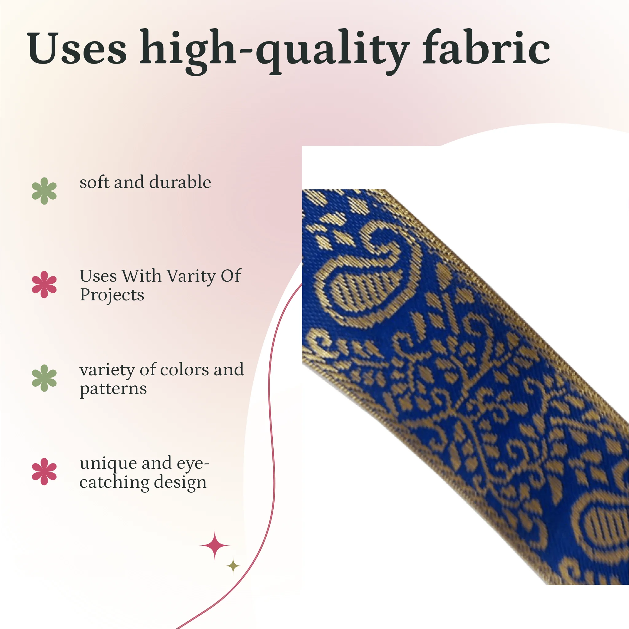 Newest Jacquard Fabric Ribbon for Hair Bows Headband Technics Style Time Lead Pattern Face Solid