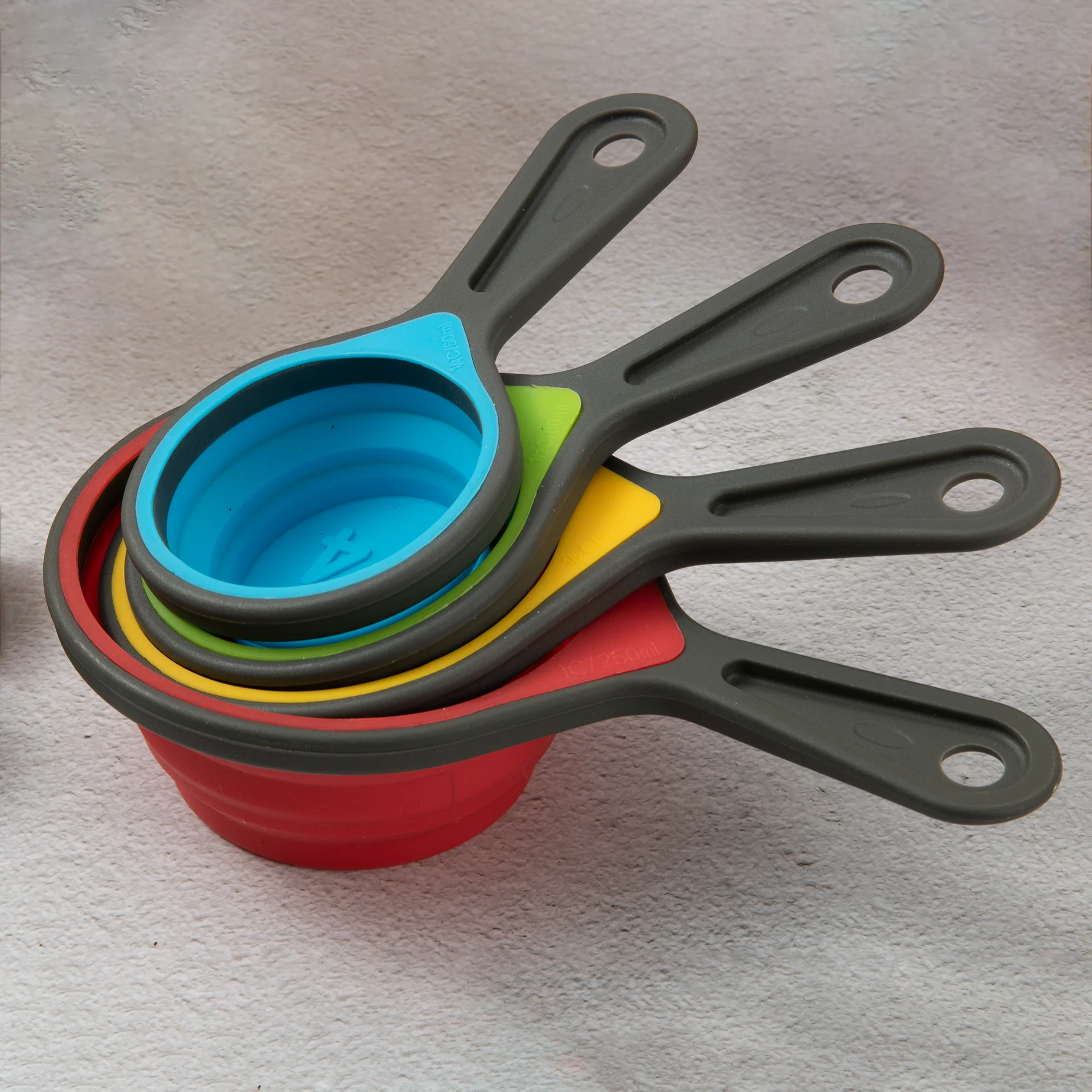 High Quality Bpa Free Colorful Silicone Measuring Spoons Set Kitchen Utensil Set