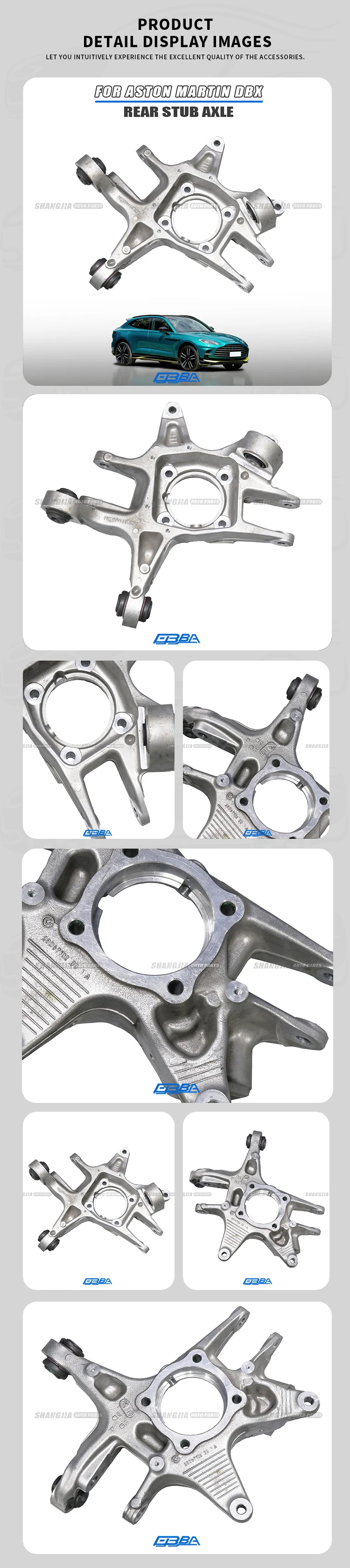 Original Used Aluminum Rear Steering Knuckle For Aston Martin 19-24 MY83-5A970-AB DBX High Quality Aluminum Car Steering Parts manufacture