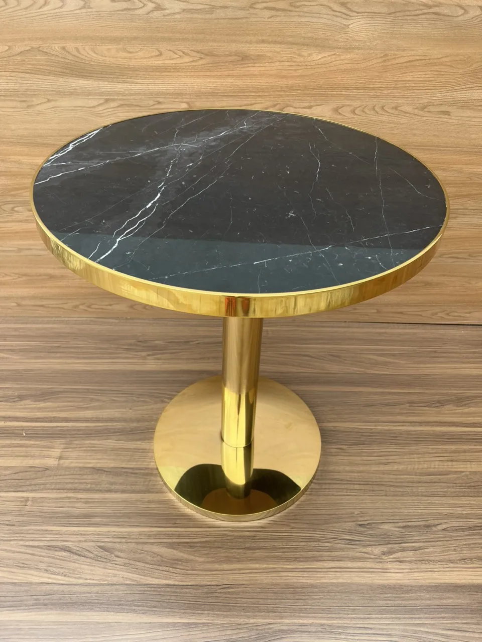 New Design Coffee Table Coffee Table Black Circularbase Marble Top